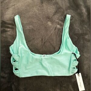 Lovers + Friends Blue Bikini Top